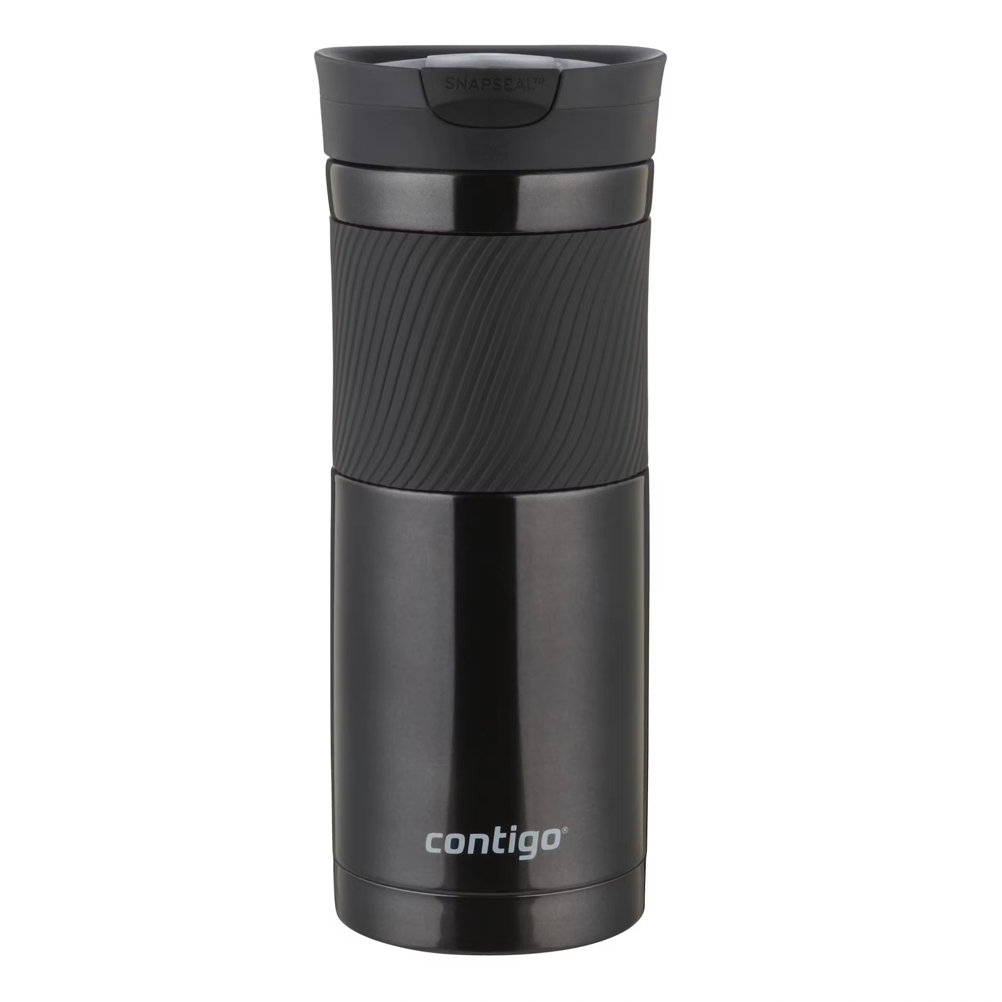 Contigo Snapseal Byron Travel Mug – Stainless Steel, 590 ml, Black