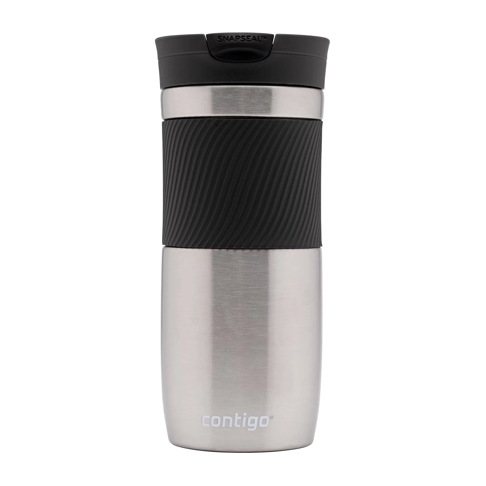 Contigo Snapseal Byron Travel Mug – Stainless Steel, 470 ml, Stainless Steel