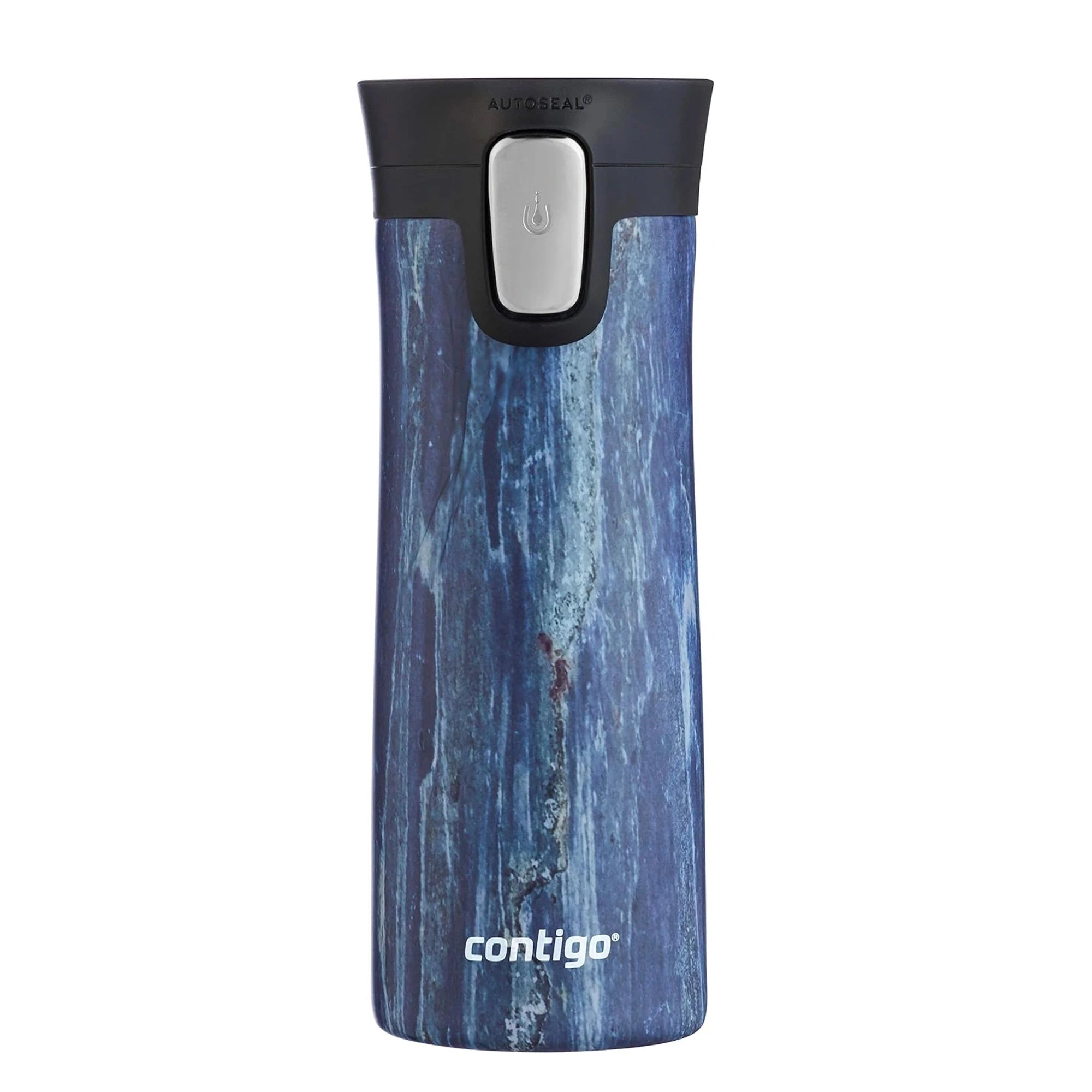 Contigo Autoseal Pinnacle Couture Travel Mug – Stainless Steel, 420 ml, Blue Slate