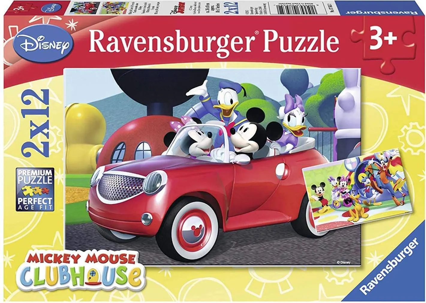 Ravensburger Mickey, Minnie & Their Friends 2x12 Piece Puzzle for Kids (Age 3+)