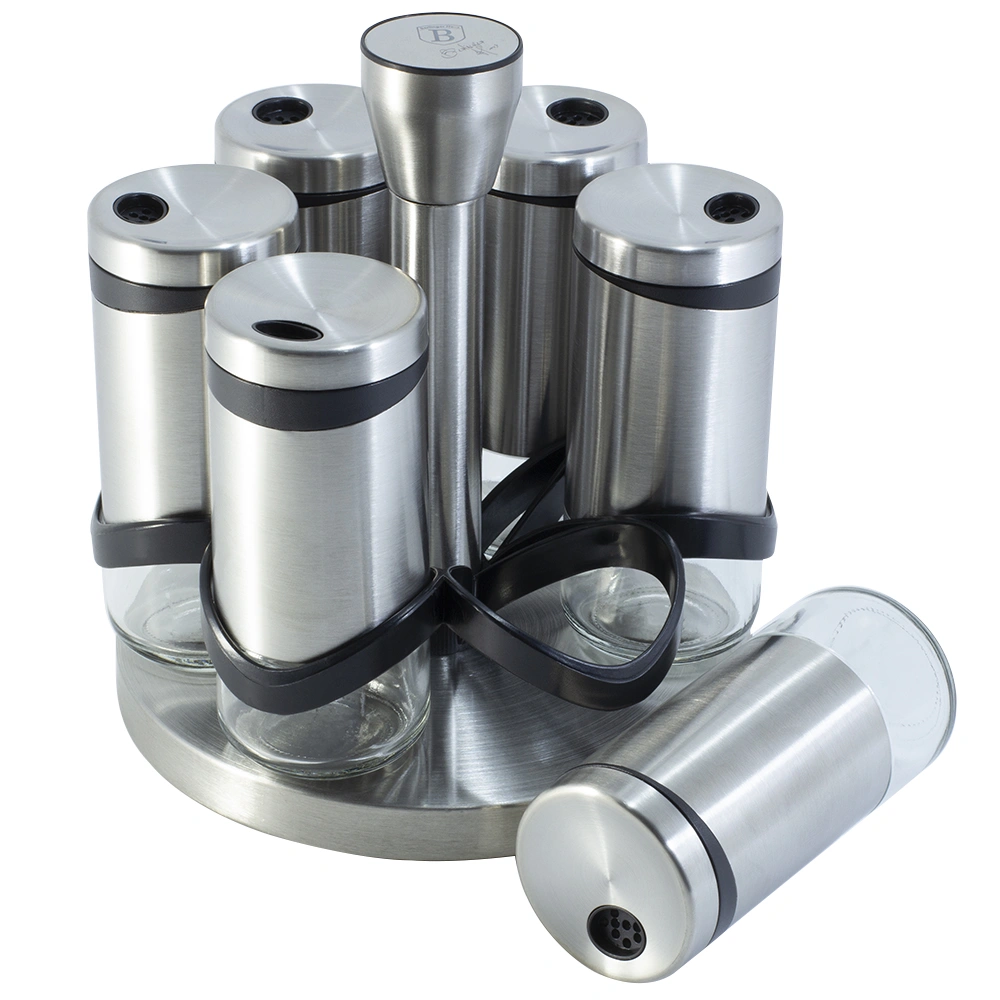 Berlinger Haus 7-Piece Spice Rack Set - Stainless Steel