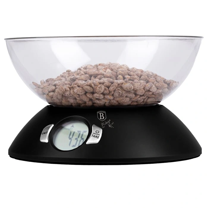 Berlinger Haus Kitchen Scale with Bowl - Matte Black