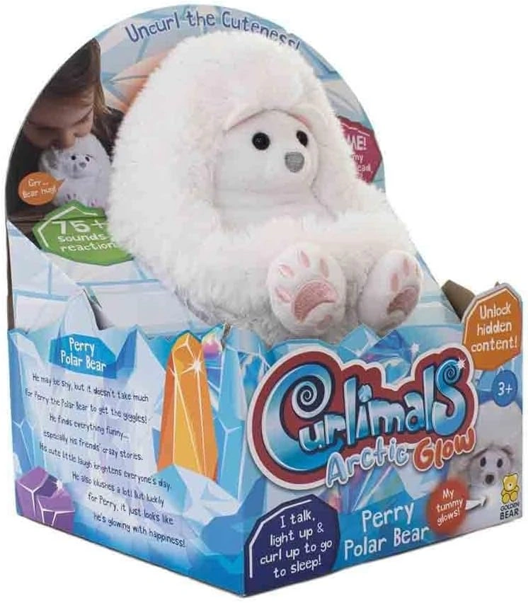 Curlimals White. Interactive Hedgehog Plush for Kids 3+