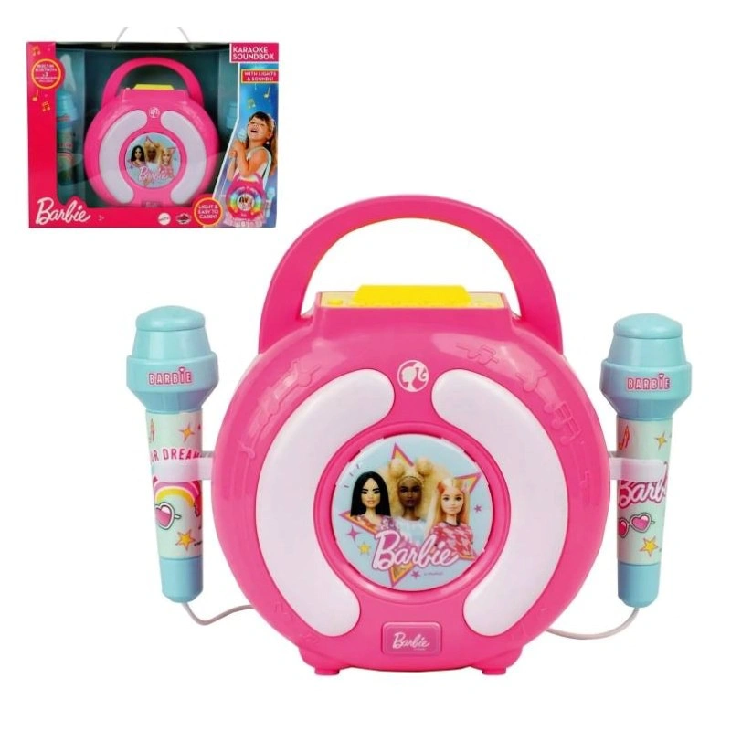 Barbie Karaoke Sound Box with Bluetooth & Microphones – Ages 3+