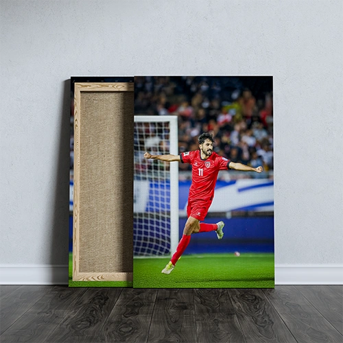 Yazan Al-Naimat From Jordans Football Club Printed Canvas- size A4