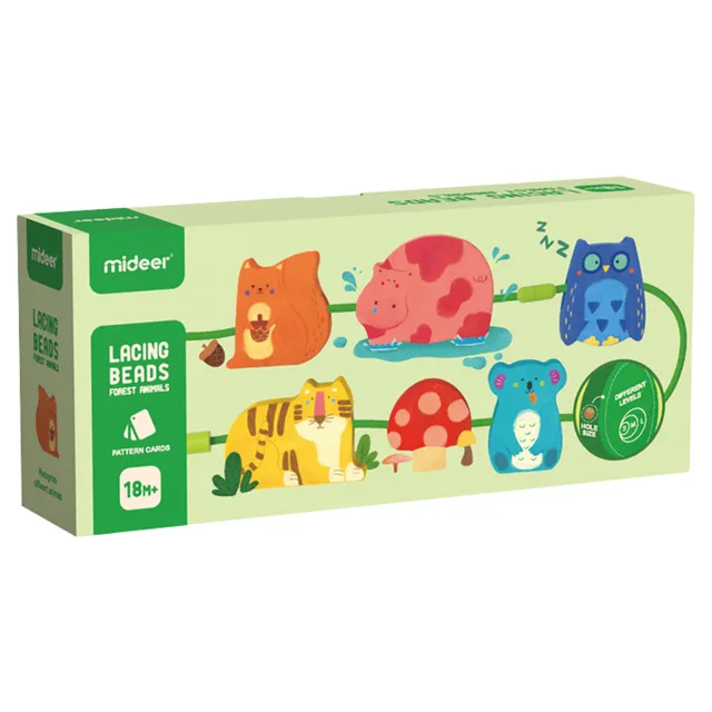 ميدير - حبل الخرز - حيوانات الغابة - العمر 18+ شهرًا