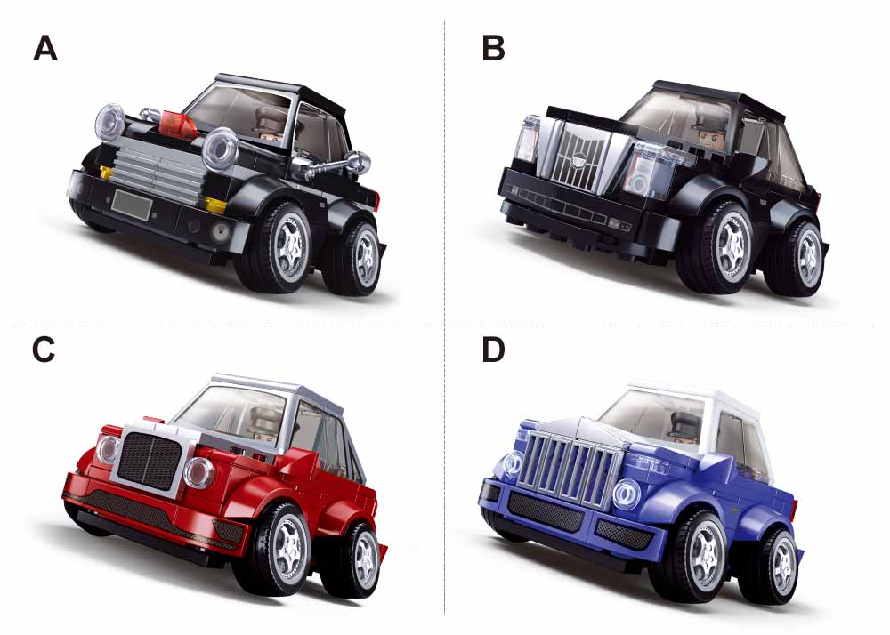 سلوبان - قطع التركيب - إضاءة الفلاش - السيارة الملكية - ٤ أنواع - العمر +6
