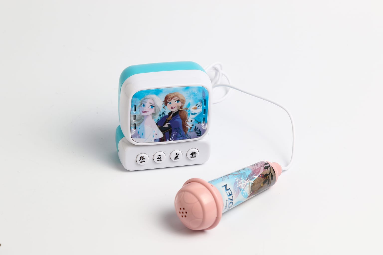 ديزني - آلة الكاريوكي الصغيرة مع مثبت الحزام - فروزن - العمر +3