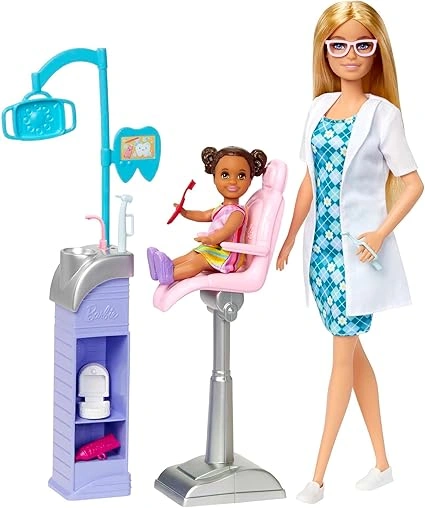 Barbie Dentist Playset with Toddler Patient and Clinic Accessories – Ages 3 and Up